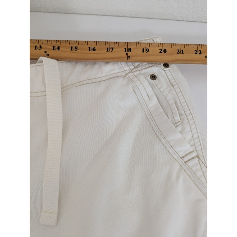 Vintage Polo Ralph Lauren Mens Cargo Shorts White Cotton Size 42 Drawstring - Picture 8 of 14
